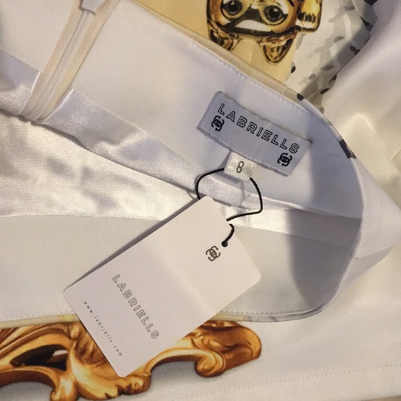 Labriells Lucky Cat Printed Mini Skirt NWT - Picture 12 of 15